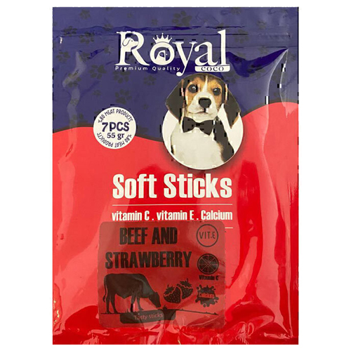 مدادي سگ با طعم گوشت و توت فرنگي رويال کوکو